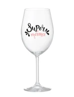 SUPER MÁMA (SPECIÁLNÍ EDICE) - čirá sklenice na víno 350 ml SUPER MÁMA (SPECIÁLNÍ EDICE) - čirá sklenice na víno 350 ml