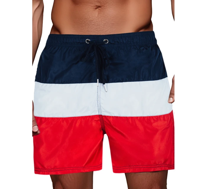 Pánské tmavě modré a šedé plavecké šortky FashionStreet SX2516