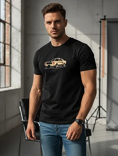 Pánské tričko s potiskem černé FashionStreet NX051R
