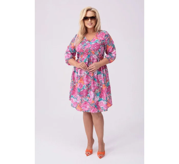 dámské letní květované šaty model 20070170 - Moon dámské letní květované šaty model 20070170 - Moon