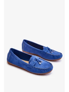 Klasické semišové mokasíny Modre Good Time
