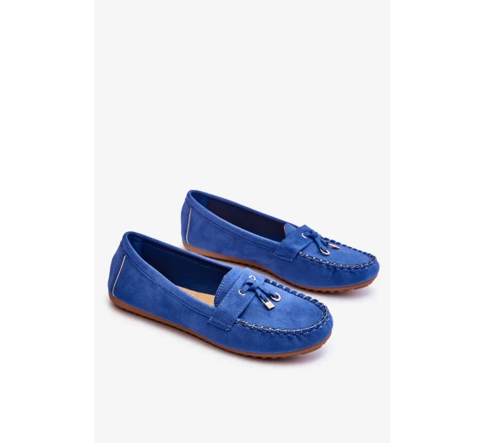Klasické semišové mokasíny Modre Good Time