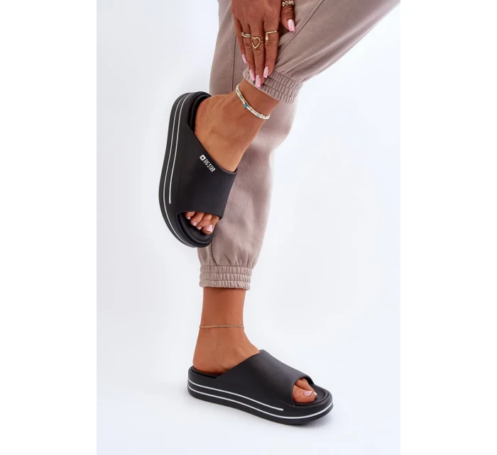 Dámské pantofle na platformě Big Star Black