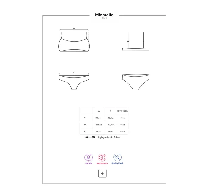 Krásné dvoudílné plavky Miamelle černá - Obsessive Krásné dvoudílné plavky Miamelle černá - Obsessive