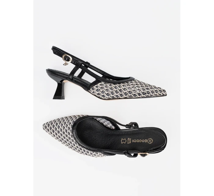 Stylové dámské černé lodičky na širokém podpatku Stylové dámské černé lodičky na širokém podpatku