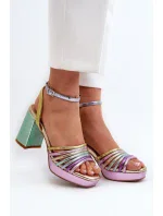 Sandály na podpatku model 196965 Step in style Sandály na podpatku model 196965 Step in style