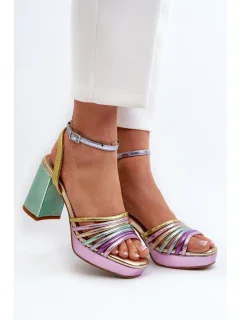 Sandály na podpatku model 196965 Step in style