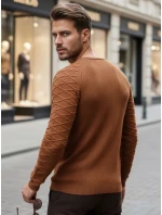 Pánský velbloudí svetr model 21982661 - FashionStreet Pánský velbloudí svetr model 21982661 - FashionStreet