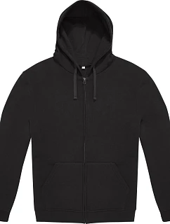 B&C ID.334 Zip Hood Unisex mikina s kapucí 01.I334 black