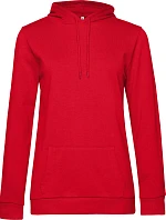 B&C #Hoodie /women Dámská mikina s kapucí 01.W04W red