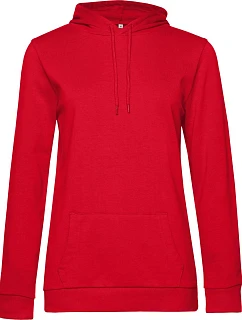 B&C #Hoodie /women Dámská mikina s kapucí 01.W04W red