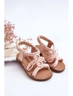 Dětské pletené nazouvací sandály Růžove Tracy Dětské pletené nazouvací sandály Růžove Tracy