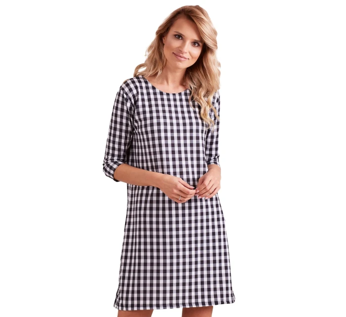 Šaty EN SK 4335.08 černá a bílá