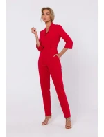 M751 Kombinéza se šálovým límcem - červená
