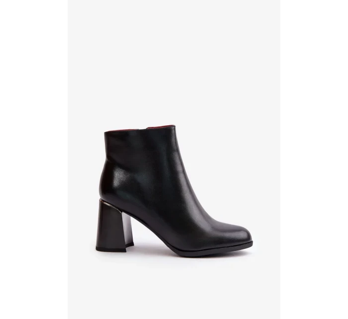 Hladké Dámské Kotníkové Boty Na Podpatku Z Eko Semiše Zateplené Černé Milisea Hladké Dámské Kotníkové Boty Na Podpatku Z Eko Semiše Zateplené Černé Milisea