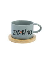 ZAS_RÁNO - šedý hrníček makronka 200 ml