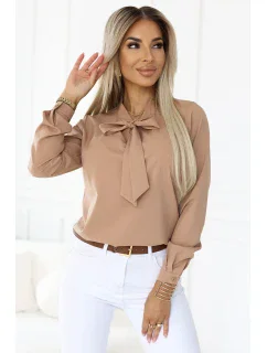 halenka s dlouhým rukávem a zavazováním vpředu model 21058694 - numoco