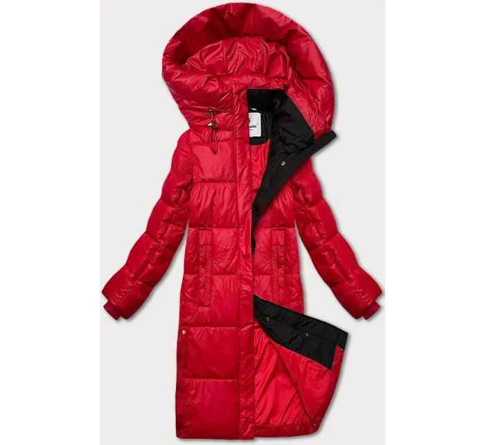 Červená dámská zimní bunda s kapucí model 21248584 - Glakate