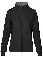 Promodoro 7985 Dámská dvojitá fleecová bunda 40.7985 graphite/light grey