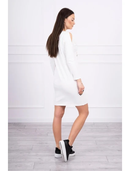 Šaty s potiskem Love ecru Šaty s potiskem Love ecru