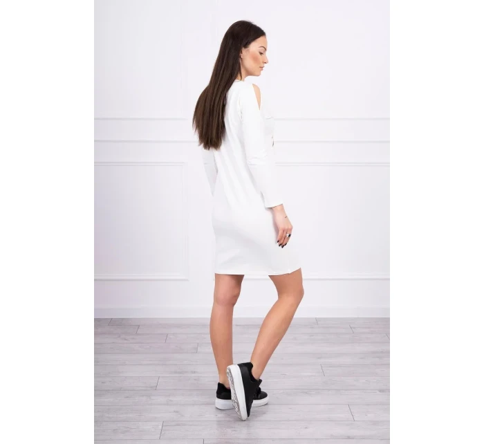 Šaty s potiskem Love ecru Šaty s potiskem Love ecru