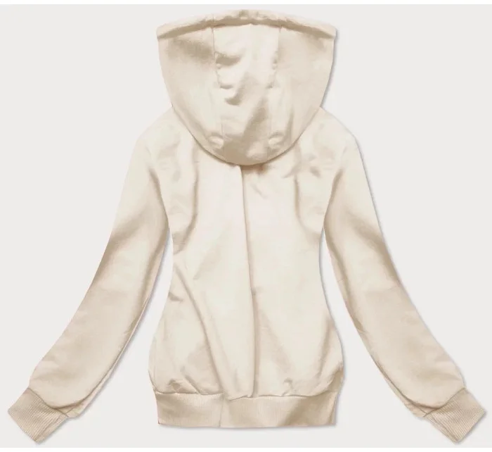 Dámská rozepínací mikina v barvě ecru 68W08- J.Style