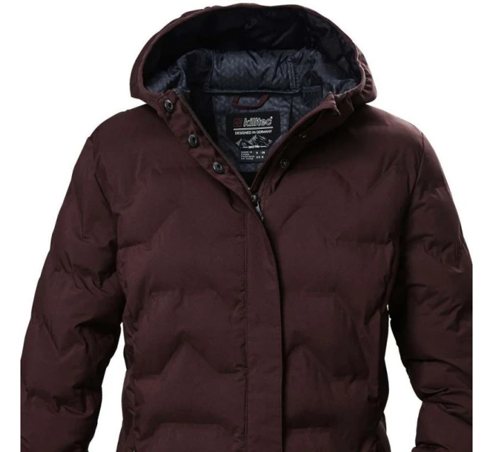 Dámská prošívaná bunda Killtec KOW 9 s kapucí dlouhá bordó (41806/447) -Killtec Dámská prošívaná bunda Killtec KOW 9 s kapucí dlouhá bordó (41806/447) -Killtec