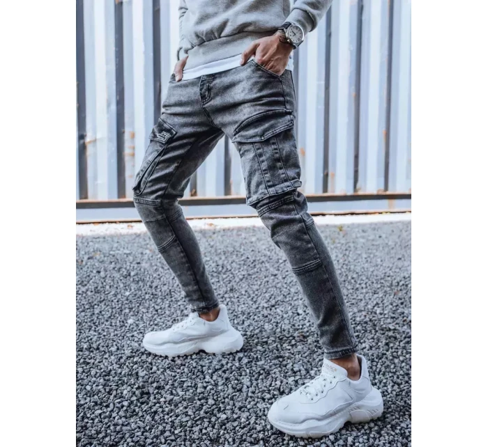 Pánské bojové džínové kalhoty tmavě šedé Dstreet model 21963240 - FashionStreet Pánské bojové džínové kalhoty tmavě šedé Dstreet model 21963240 - FashionStreet