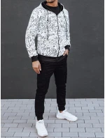 Pánská mikina s kapucí na zip bílá Dstreet model 21978990 - FashionStreet Pánská mikina s kapucí na zip bílá Dstreet model 21978990 - FashionStreet