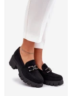 Eko Semišové Polobotky Dámské S Dekorací model 21686592 Černé - VINCEZA