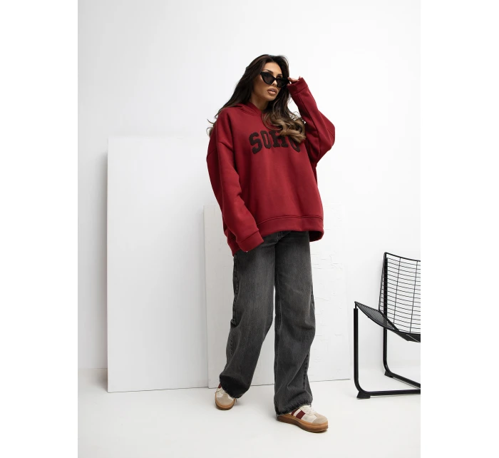 Bluza RV BL model 21777704 bordowy - FPrice Bluza RV BL model 21777704 bordowy - FPrice