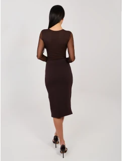 Sukně RV SD 7847.80 tmavě hnědá