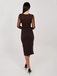 Sukně RV SD 7847.80 tmavě hnědá