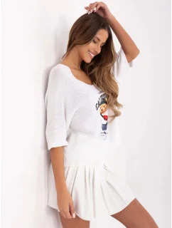 Dámský svetr MI SW 2101.06 bílý - FPrice