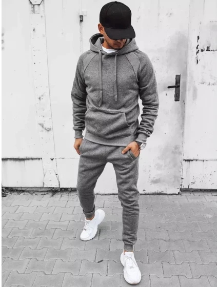 Pánské tmavě šedé tepláky Dstreet AX0624