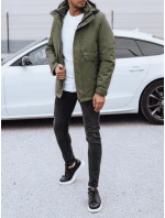 Pánská zimní bunda s kapucí zelená FashionStreet TX4910