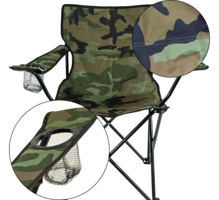 TURISTICKÁ SKLÁDACÍ ŽIDLE 50X50X80CM CAMUFLAGE ENERO CAMP TURISTICKÁ SKLÁDACÍ ŽIDLE 50X50X80CM CAMUFLAGE ENERO CAMP