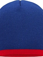 Daiber MB 7584 Pletená čepice s kontrastním lemem 03.7584 royal/red