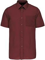 Kariban K 551 Popelínová košile "Ace" s krátkým rukávem 20.K551 wine Kariban K 551 Popelínová košile "Ace" s krátkým rukávem 20.K551 wine