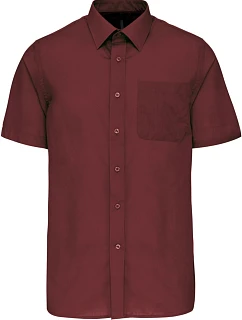 Kariban K 551 Popelínová košile "Ace" s krátkým rukávem 20.K551 wine