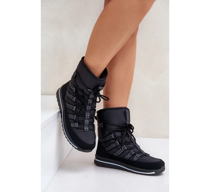 Dámské šněrovací boty do sněhu Progress model 21677045 Černé - Boto