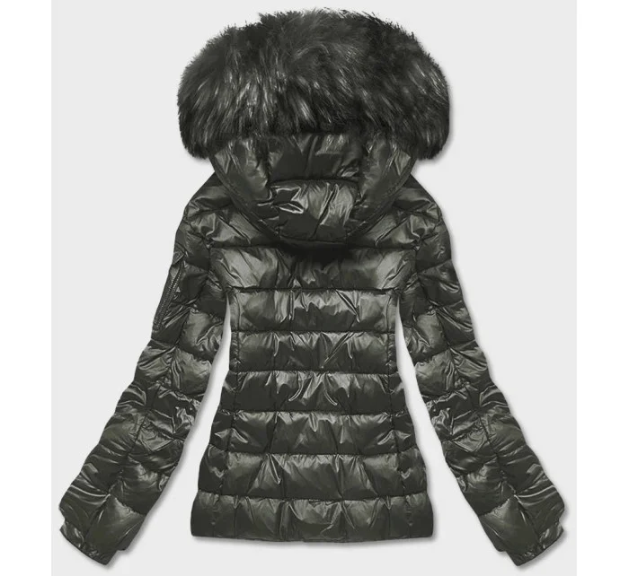 KRÓTKA KURTKA DAMSKA ZIMOWA KHAKI model 21245716 - W COLLECTION