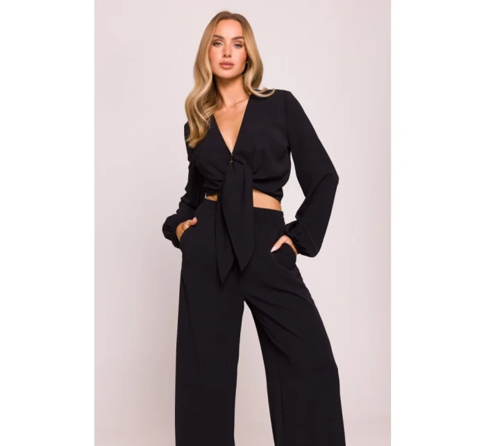 model 21136173 Široké kalhoty černé - Moe