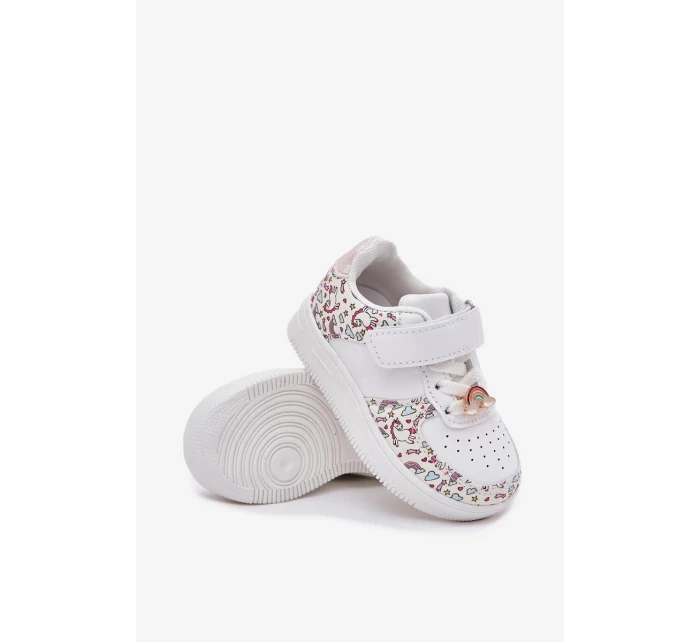 Dětské sportovní sneakers s jednorožci Thalia – bílé Dětské sportovní sneakers s jednorožci Thalia – bílé
