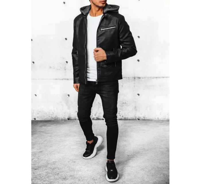 Pánská kožená bunda černá Dstreet model 21968068 - FashionStreet Pánská kožená bunda černá Dstreet model 21968068 - FashionStreet