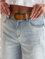 Dámské džínové kalhoty s páskem NEWFLOVER modré FashionStreet UY2435