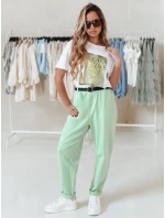 Dámské kalhoty chinos s páskem TAILANDI mint FashionStreet UY2552