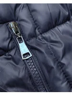 Tmavě modrá dlouhá dámská zimní bunda model 21245936 - W COLLECTION
