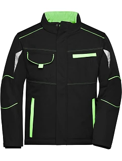 Daiber JN 853 Pracovní zimní softshellová bunda - Color 02.0853 black/lime green