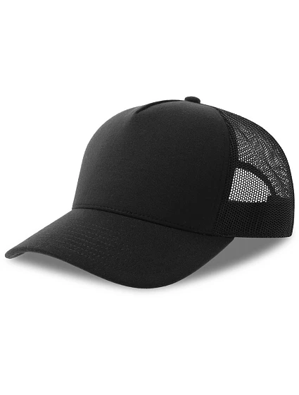 Atlantis Headwear Rapper Jersey-S 5 panelová Trucker kšiltovka 33.0315 black/black Atlantis Headwear Rapper Jersey-S 5 panelová Trucker kšiltovka 33.0315 black/black